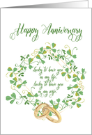 Lucky For Me Happy Anniversary card
