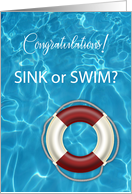 Learning How to Swim Congratulations card