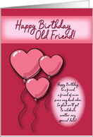 Happy Birthday Old Friend card