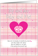 Sip and See Baby Shower for Girl card