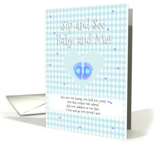 Sip and See Baby Shower for Boy card (1765738)