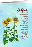Oh Girasole Sunflower Poem Blank Inside card