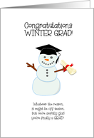 Winter Grad Congratulations card