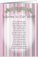 Girl Birth Announcement card