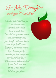 To My Daughter Apple...