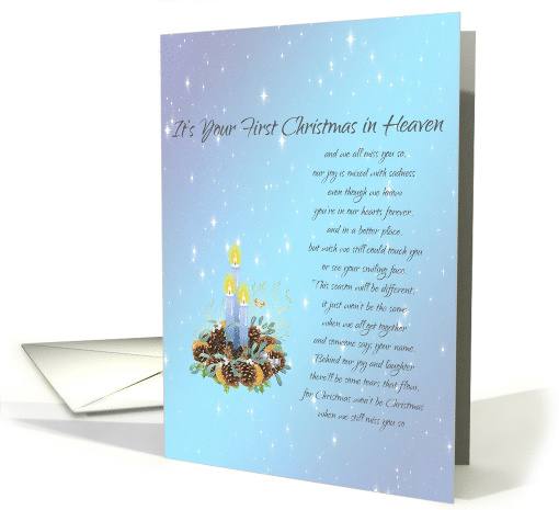 Child's First Christmas In Heaven Bereavement card (1810968)