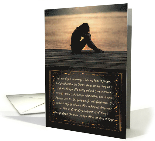 Christian Encouragement A New Day Blank Inside card (1812784)