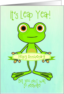 Hoppy Leap Year Anniversary card