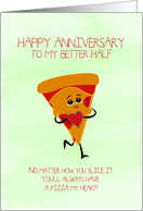 Pizza My Heart Anniversary card