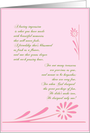 Friendship - A Lasting Impression card