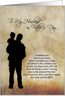 To My Husband Father of My Children card