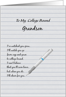 To My College Bound Grandson card