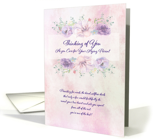 Thinking of You as You Care for Aging Parent card (1933216)