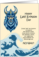 Leif Erikson Day October 9 card