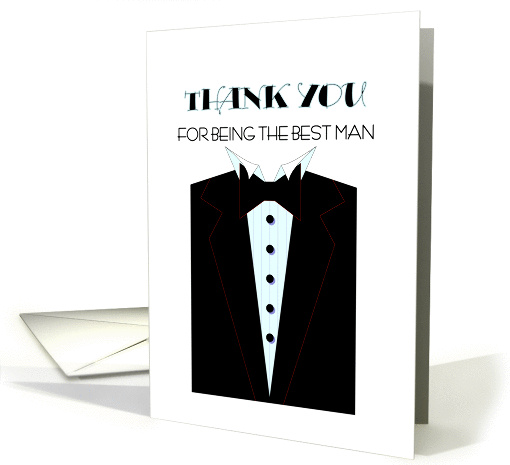 Best Man Thanks card (209638)