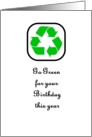 Go Green Birthday card