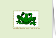 Toadly Happy Thinking of You card