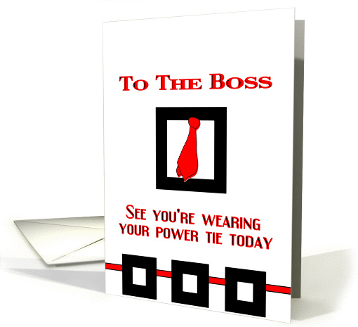 Power Tie Boss's Day Female Boss card (222993)