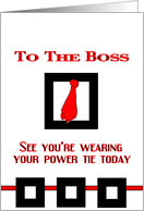 Power Tie Boss’s Day Female Boss card