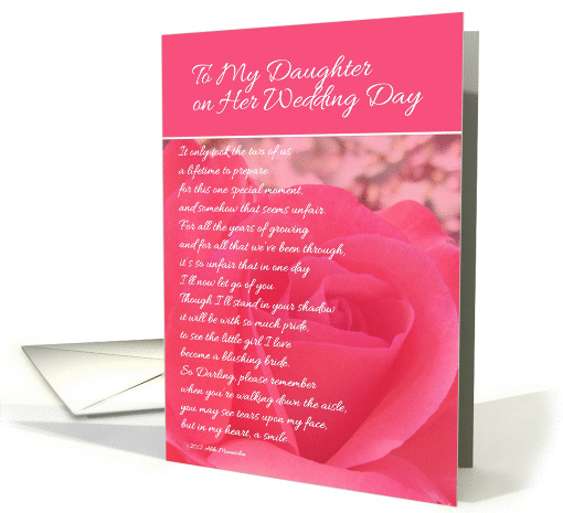 To My Daughter on Her Wedding Day card (266080)