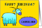 Happy Birthday Capricorn card