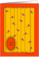 Rose Buds for Your 21st Birthday card