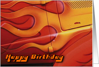 Hot Rod Happy Birthday card