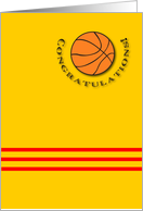 Basketball Congratulations card