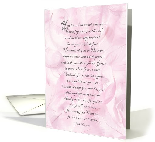 Forever In Our Hearts Memorial Sympathy card (700535)