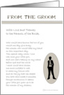 Thank You from the Groom card