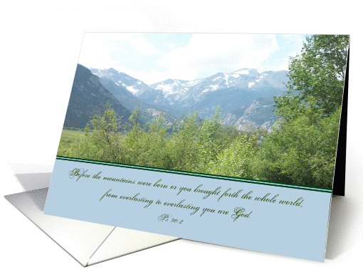 Psalm 90:2 Mountain Scene card (848290)
