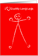 Happy Father’s Day Dad Daddy Long Legs Child’s Drawing card