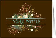 You’re Invited, Invite with Swirls card