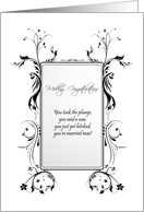 Black and White Wedding Congratulations card