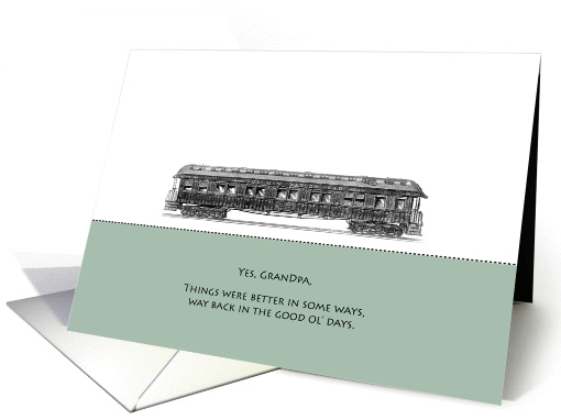 Happy Birthday Train for Grandpa card (930230)
