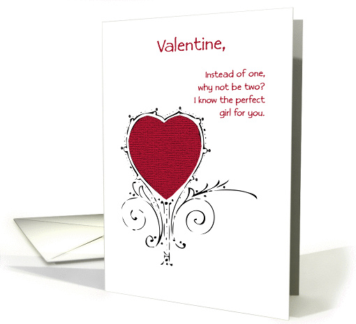 The Perfect Valentine For A Guy card (930235)