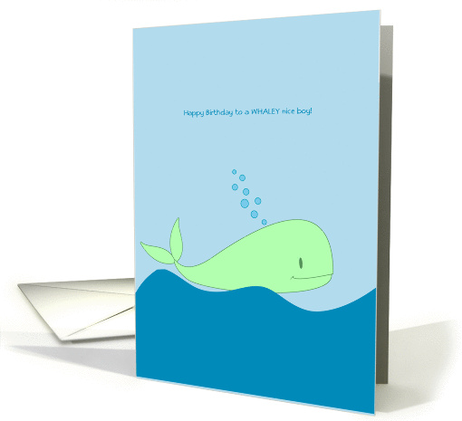 Birthday Boy Whale card (933630)
