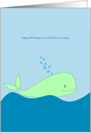 Birthday Boy Whale card