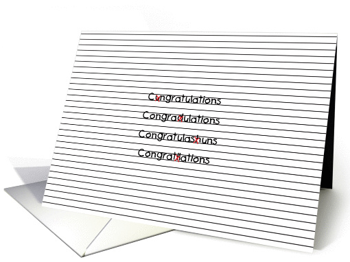 Spelling Bee Congratulations Humor card (933808)