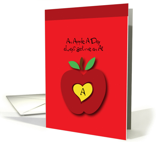 Straight A's Congratulations Apple card (933810)
