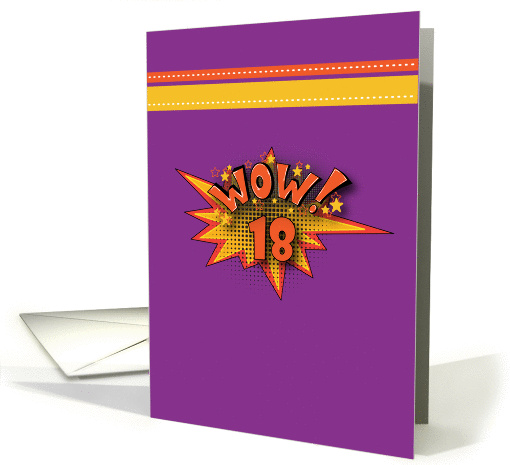 Happy 18th Birthday Wow! card (940104)