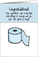 Humorous Post Op BM Congratulations Toilet Paper card