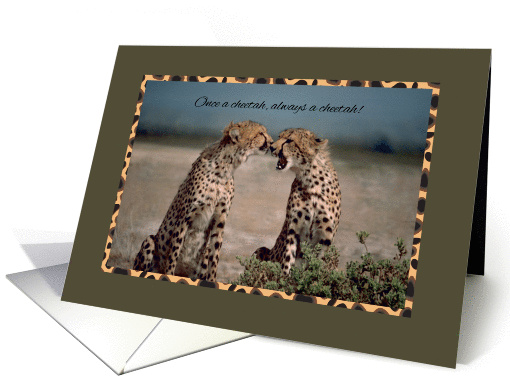 Once A Cheetah, Always A Cheetah Breakup Humor card (950755)