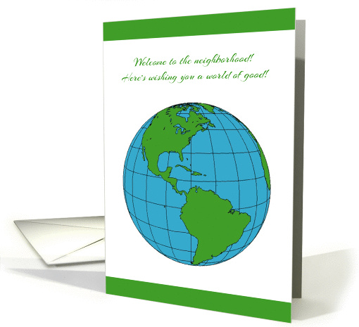 New Neighbor Welcome Globe card (955573)