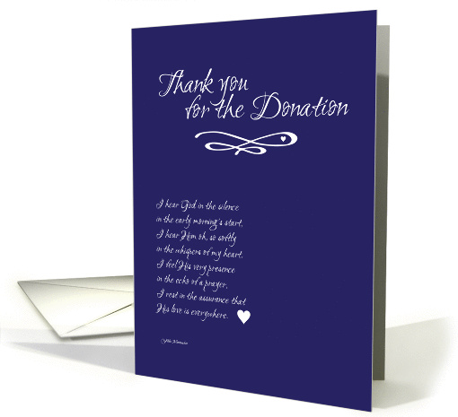 Thank You For the Donation in Memory of card (976857)