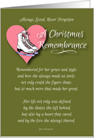 A Christmas Remembrance of Mom with Ice Skates card
