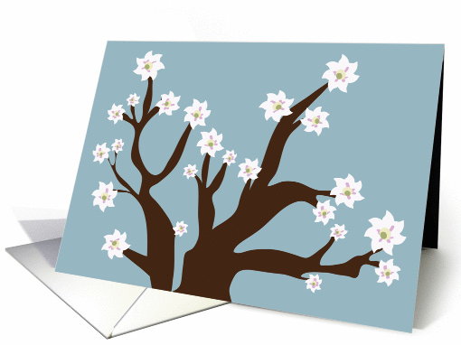 Blooming Tree - Blue card (463250)