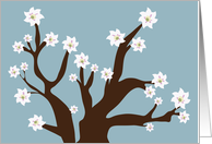 Blooming Tree - Blue card