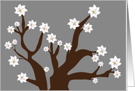 Blooming Tree - Gray card