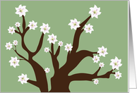 Blooming Tree - Green card